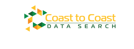 Logo of Coast to Coast Data Services with stylized text and green arrows.
